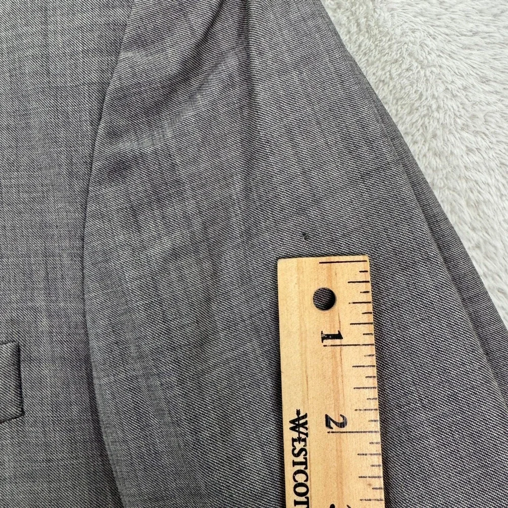 Vintage Hickey Freeman Boardroom Mens 42R Wool Suit Pants 35x28 Gray 2-Button